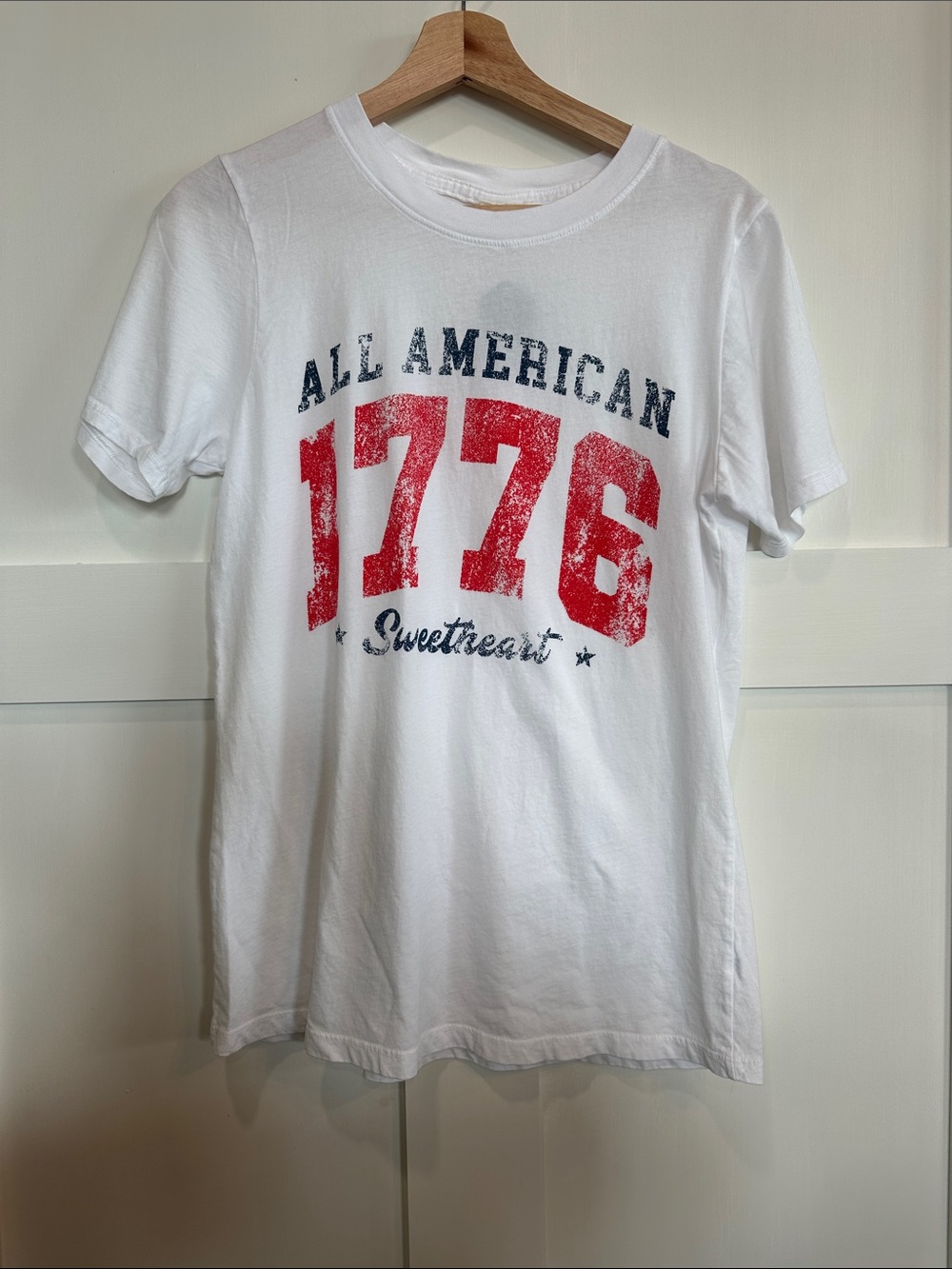 Women’s White 'All American 1776' Graphic Tee
